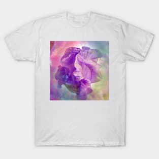 Gold Glitter Iris Flower T-Shirt